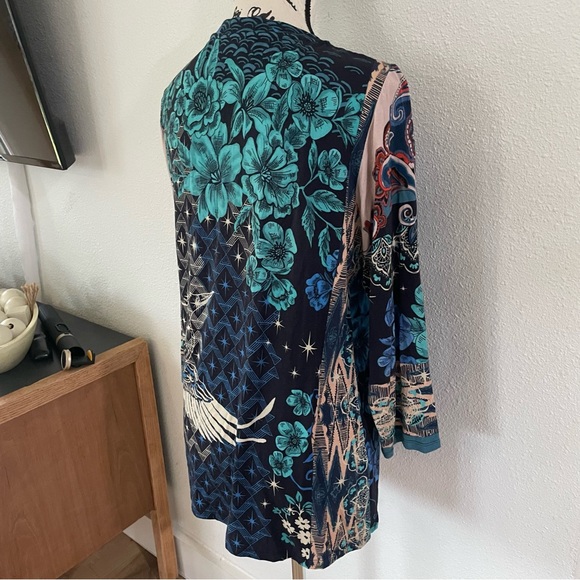 Johnny Was Multicolor Floral Crane Blouse - Picture 12 of 14